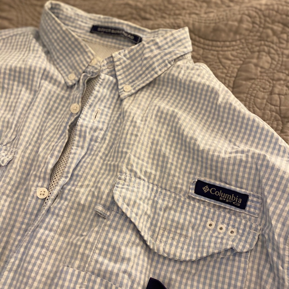 Checkered Columbia Button-Up